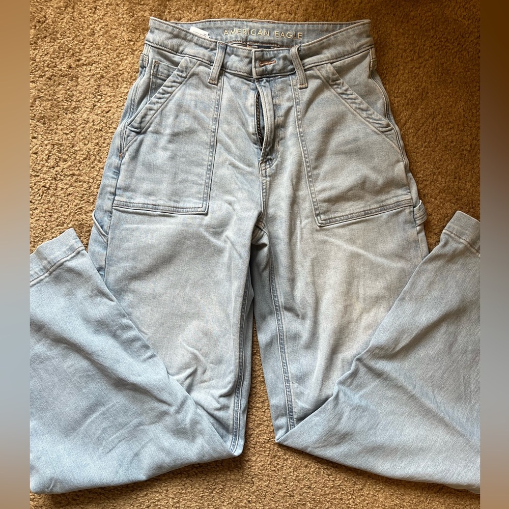 American Eagle Super High Rise Baggy Wide Leg Jeans